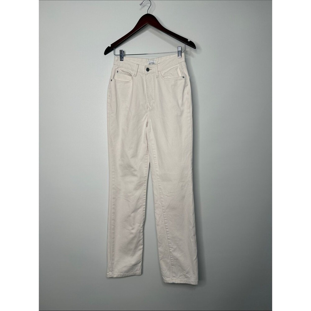 WeWoreWhat Classic Straight-Leg Women's Jeans in Off-White Size 26